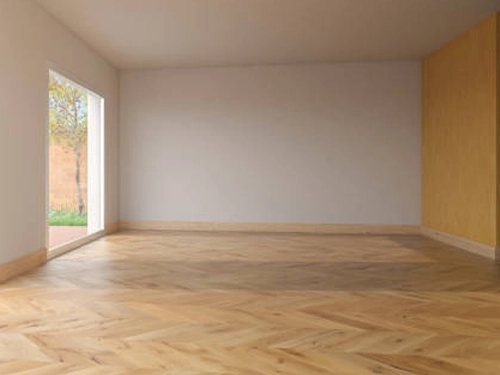 Chevron Parquet Flooring in Dubai Showroom